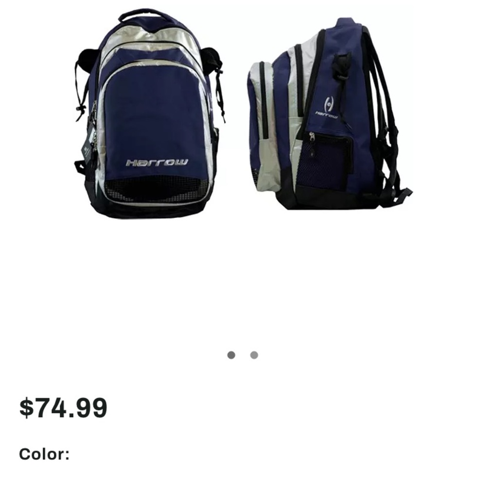 HArrow Blue and Gray Backpack with Sleek Design and Padded Straps sports